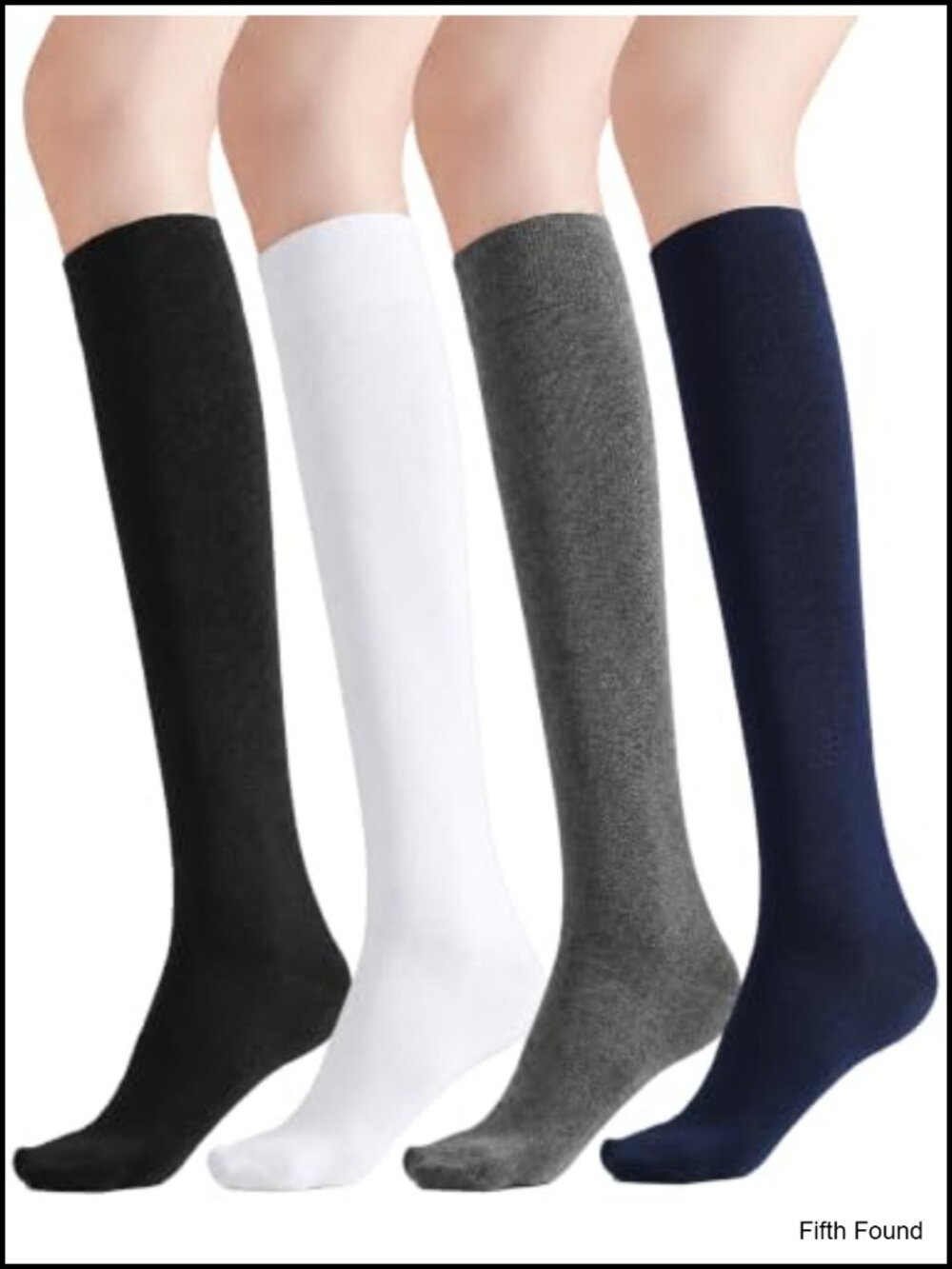 EPEIUS Womens Knee High Socks Cotton Seamless Uniform Boot Long Stockings